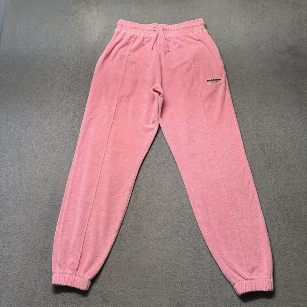 Supply & Demand Towelling Jogger Womens S Sweatpants Pink Terry Cloth Pants